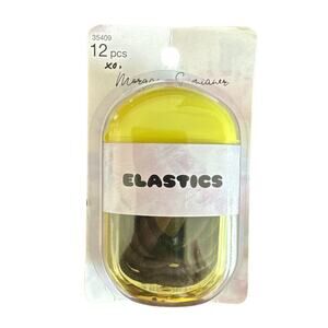 Scunci Morgan Simianer 12Pc Elastic Hair Ties & Carry Case 35409 Black